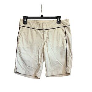 J.Crew Andie Khaki‎ Bermuda Shorts Women Size 4 Cotton/Spandex Blend